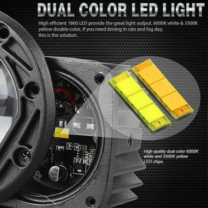 For Turck 3inch Work dual-color Brightness Driving Spotlight