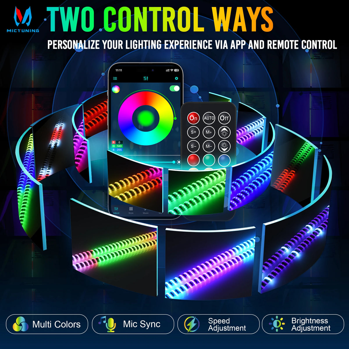 Mictuning 4FT 360 Spiral Whip rgb+ic Dream Flow Chasing