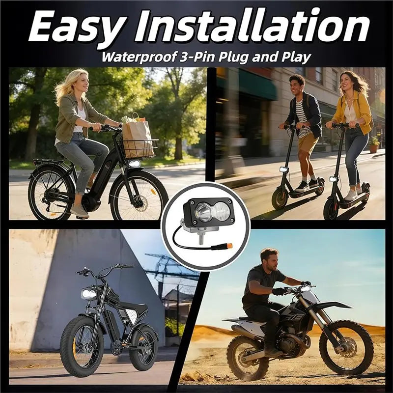 For Ridstar Q20 Surron Baja Motorcycle Pod Spotlight Headlight
