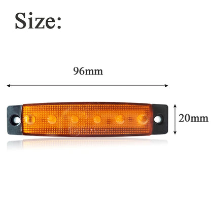 10PCS 12V 24V Side Marker Indicator Front Rear Trucks