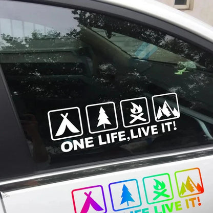 For Vehicle Auto Window Tail Body One Life Live It Camping