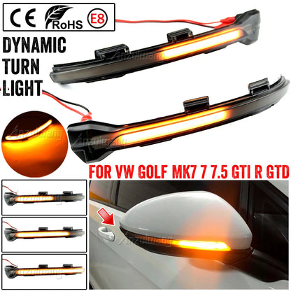 For VW Golf 7 Vii MK7.5 Side Wing Rearview Mirror Indicator