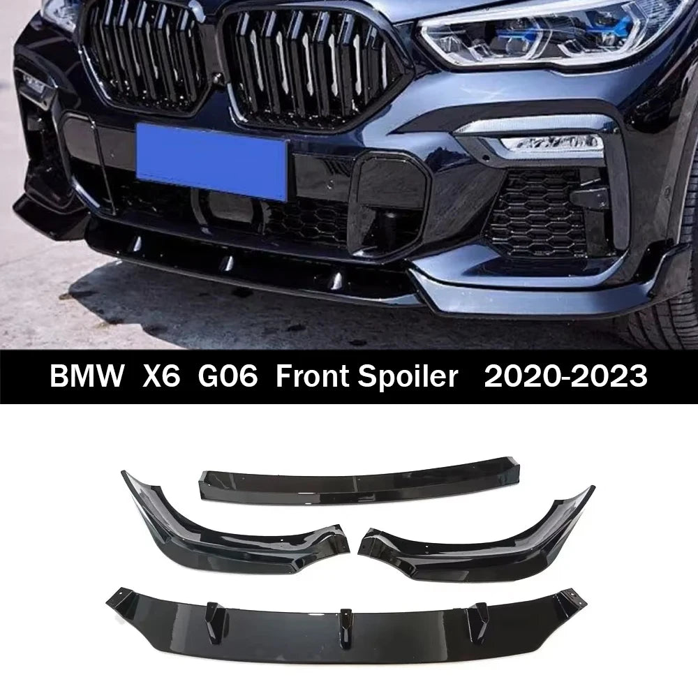 For BMW X6 G06 M Sport 2020 2021 2022 2023 Front Bumper Lip