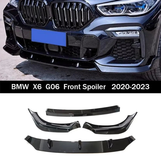 For BMW X6 G06 M Sport 2020 2021 2022 2023 Front Bumper Lip
