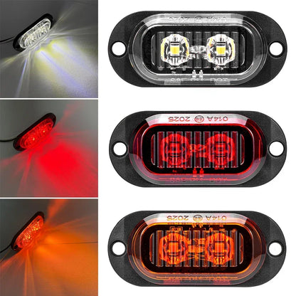 Trailer Truck Side Marker Waterproof 2LED Lorry Van Bus