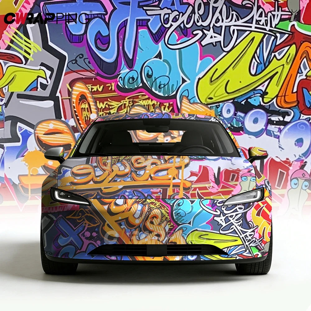 Graffiti Film Stickers Wrap Vinyl Motorcycle Outdoor Body