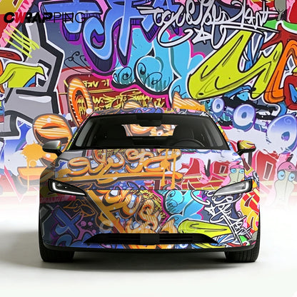 Graffiti Film Stickers Wrap Vinyl Motorcycle Outdoor Body