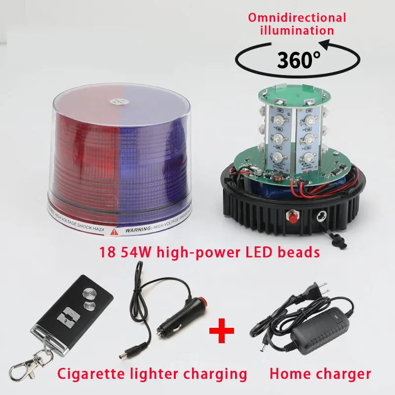 Strobe Warning Emergency Beacon Magnetic Base Wireless Remote