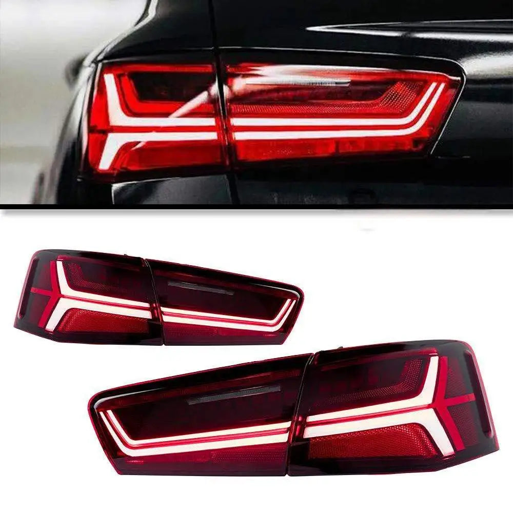 For Audi A6 C7 2012-2015 LED Taillights Dynamic Turn Signal