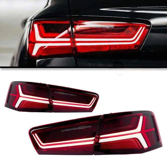 For Audi A6 C7 2012-2015 LED Taillights Dynamic Turn Signal