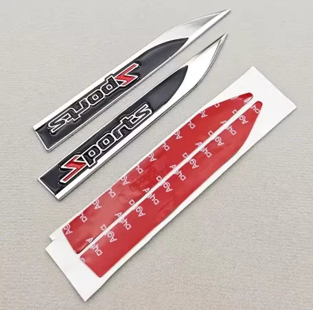 For Mecerdes Benz Audi BMW Honda 3D Metal Sports Logo Side