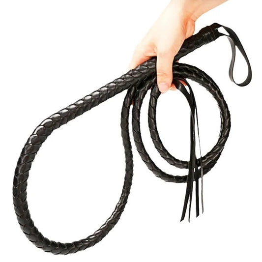 1.8m Synthetic Leather Whips Prop Western Cowboys Circus Trainers