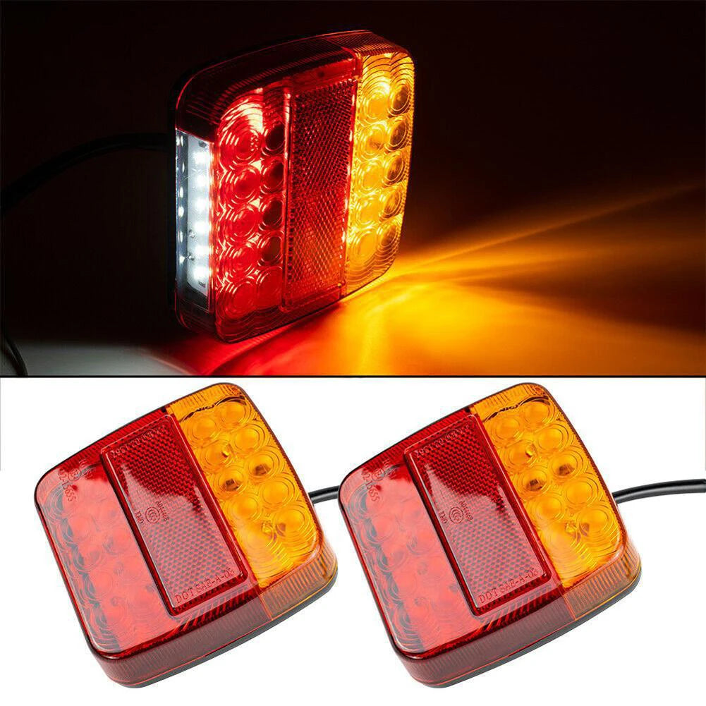 For Trailer Tcyato 2PCS Stop Tail Waterproof 12V Number Plate