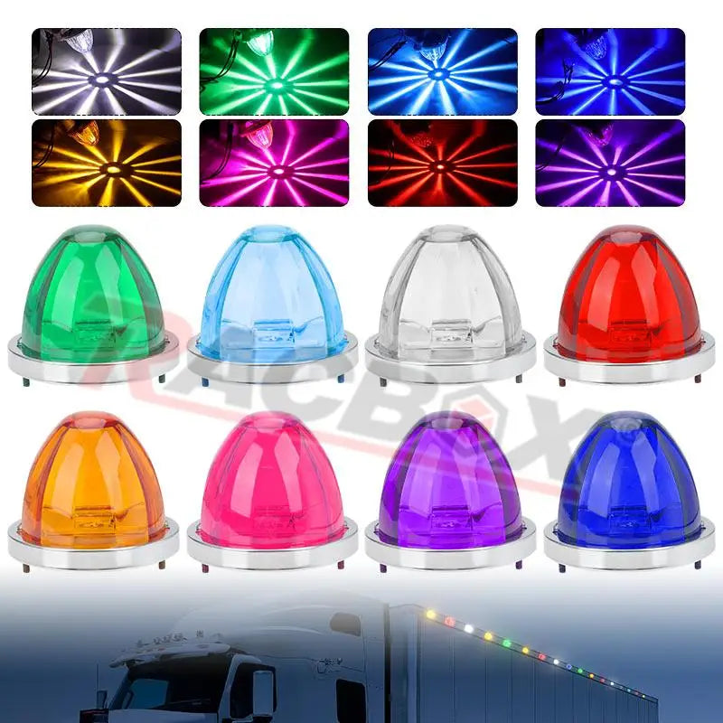4PCS Big Watermelon Strobe Indicators Turn Signal Marker Truck