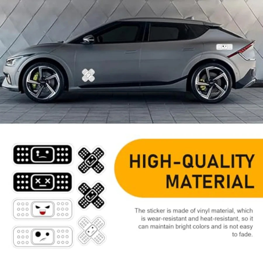 For Auto Damage Repair Universal Fit 7PCS Bandage Decal Funny