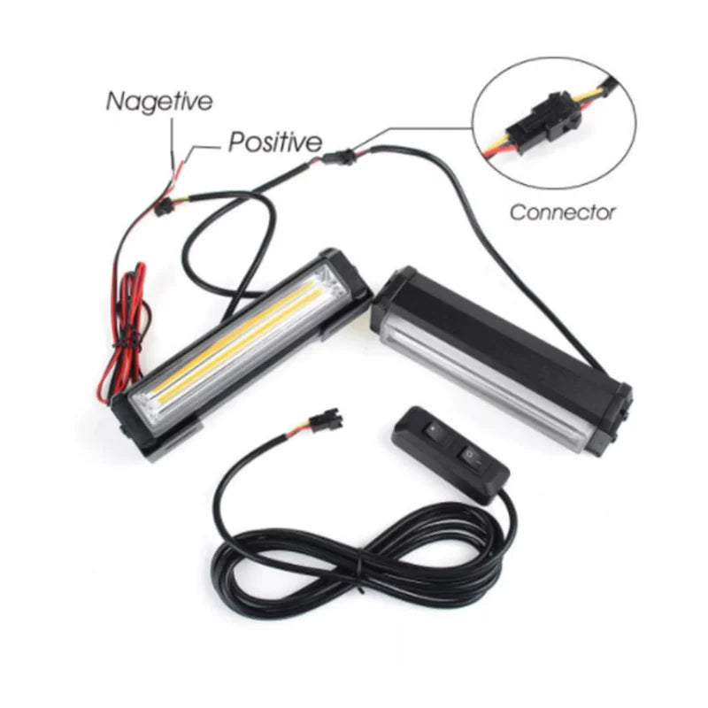 Strobe Radiator Grille one-to-two Middle Net Cob Modification