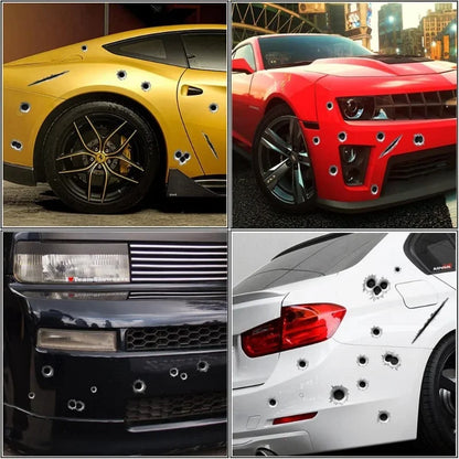 Personalized 3D Bullet Hole Stickers Creative Bumper Body Side
