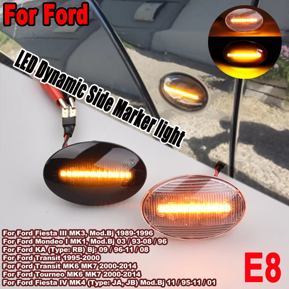 For Ford Fiesta Iii Iv MK3 Sequential Dynamic Turn Signal Side