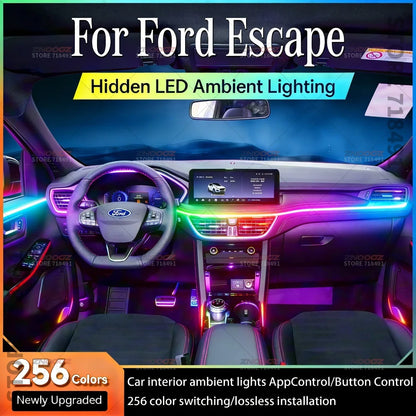 For Ford Escape 22IN1 RGB Interior Acrylic Ambient Hidden Strip