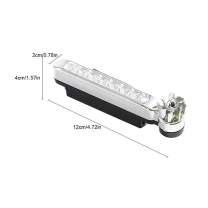 Wind Powered Daytime Running 8LED Rotation Fan Daylight No