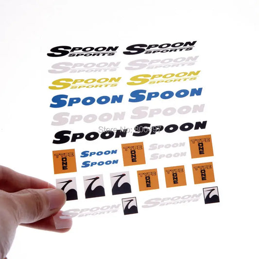 For Spoon Sports Type One Creative Vinyl Sticker Set Bumper