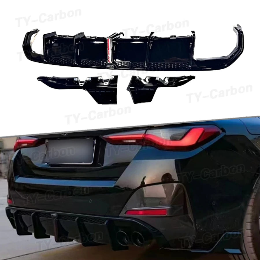For BMW 4 Series G26 420I Pp Bright Black Rear Bumper Diffuser