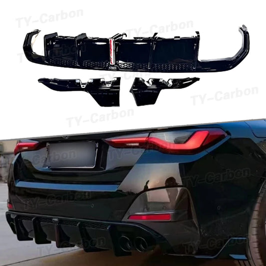 For BMW 4 Series G26 420I Pp Bright Black Rear Bumper Diffuser