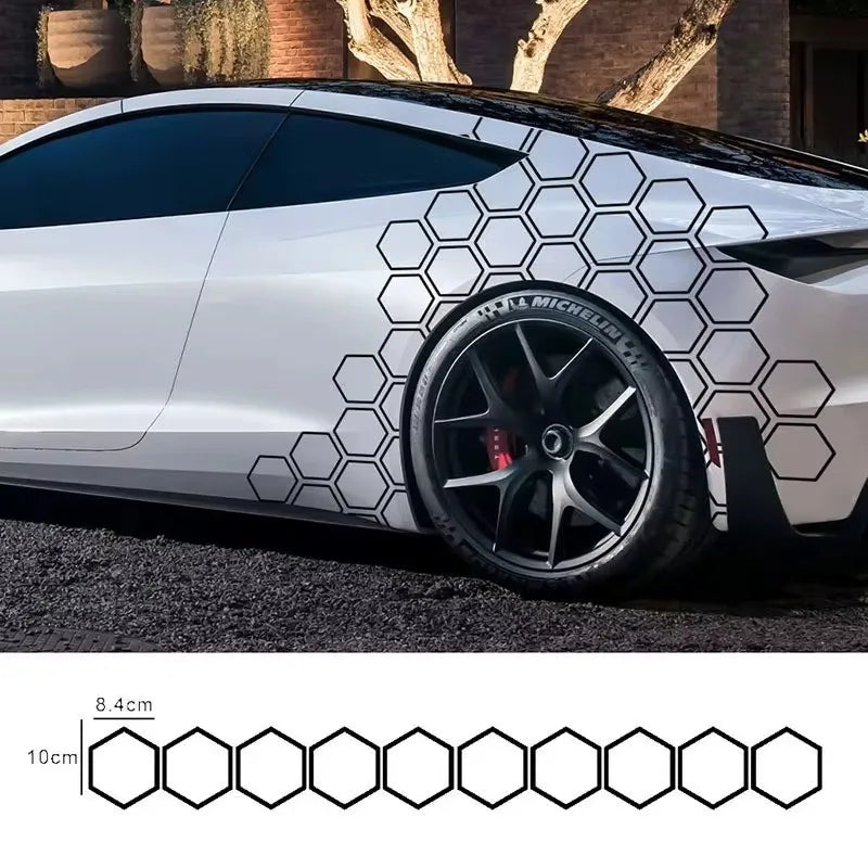 For Audi BMW Ford Kia Renualt Graphics Honeycomb Open Sticker