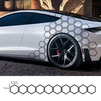 For Audi BMW Ford Kia Renualt Graphics Honeycomb Open Sticker