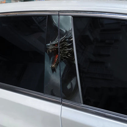 Dark Dragon Sticker Pillar Decals Used Cover Scratches Door