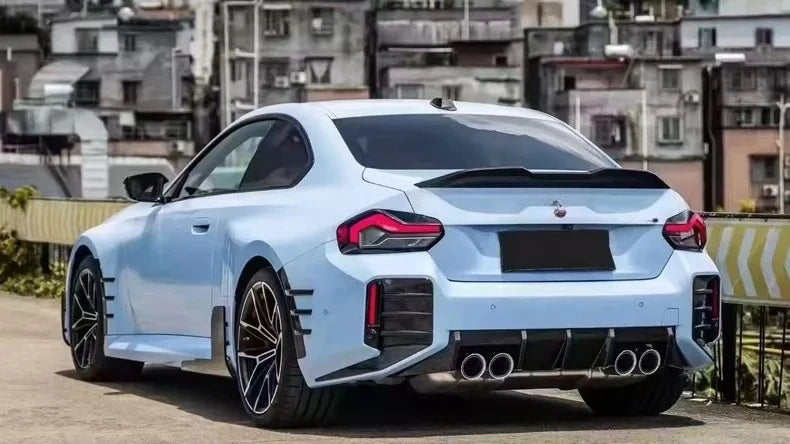 For BMW M2 G87 Lip Spoiler Real Dry Carbon Fiber Rear Diffuser