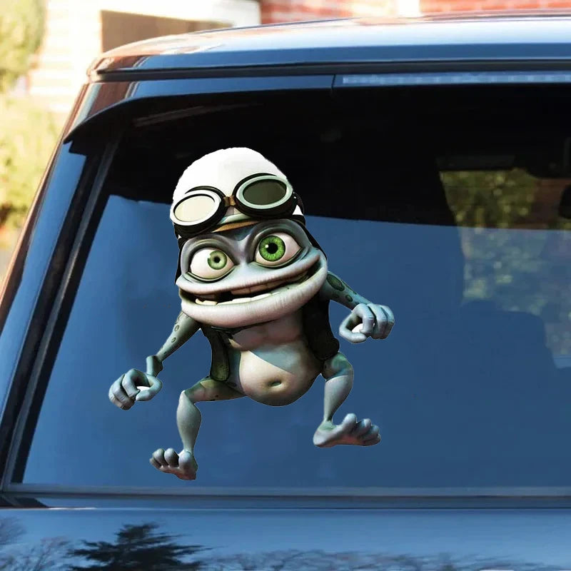 Stickers Motorcycle Decals Funny Crazy Frog Cartoon Vinyl Decal