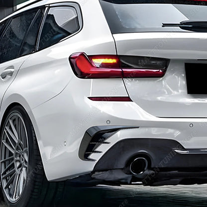 For BMW 3 Series G21 Rear Bumper Side Canards Splitter Air Vent
