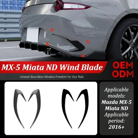 For 2016+ Mazda MX-5 Miata Nd Rear Vent Wind Blade Exterior Trim