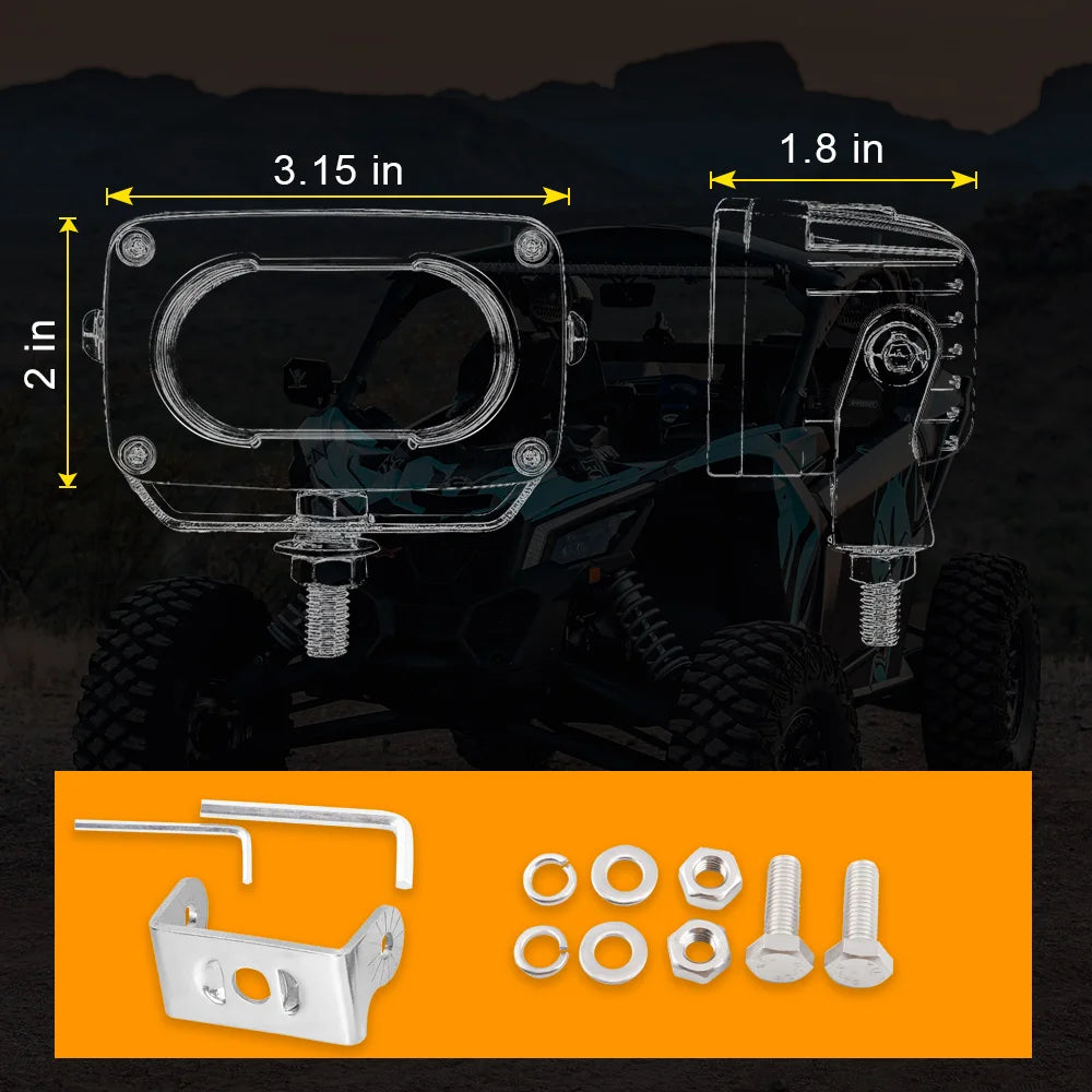 For Pickup Offroad 4X4 20W Work Pods Daytime Driving Fog Inch