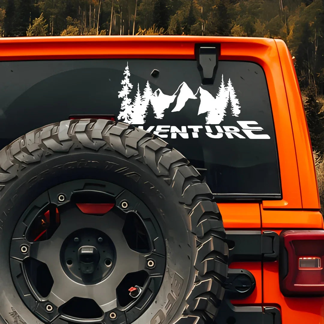 Stickers Forest Adventure off-road Rear Windshield Camping Glass