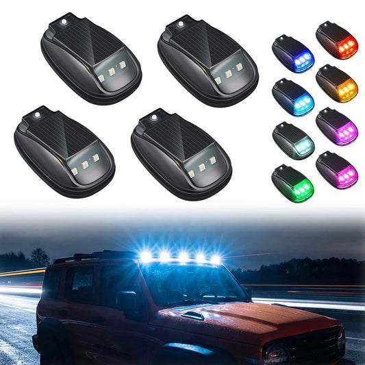 Solar Roof RGB Strobe Trucks SUV Wireless No Drill