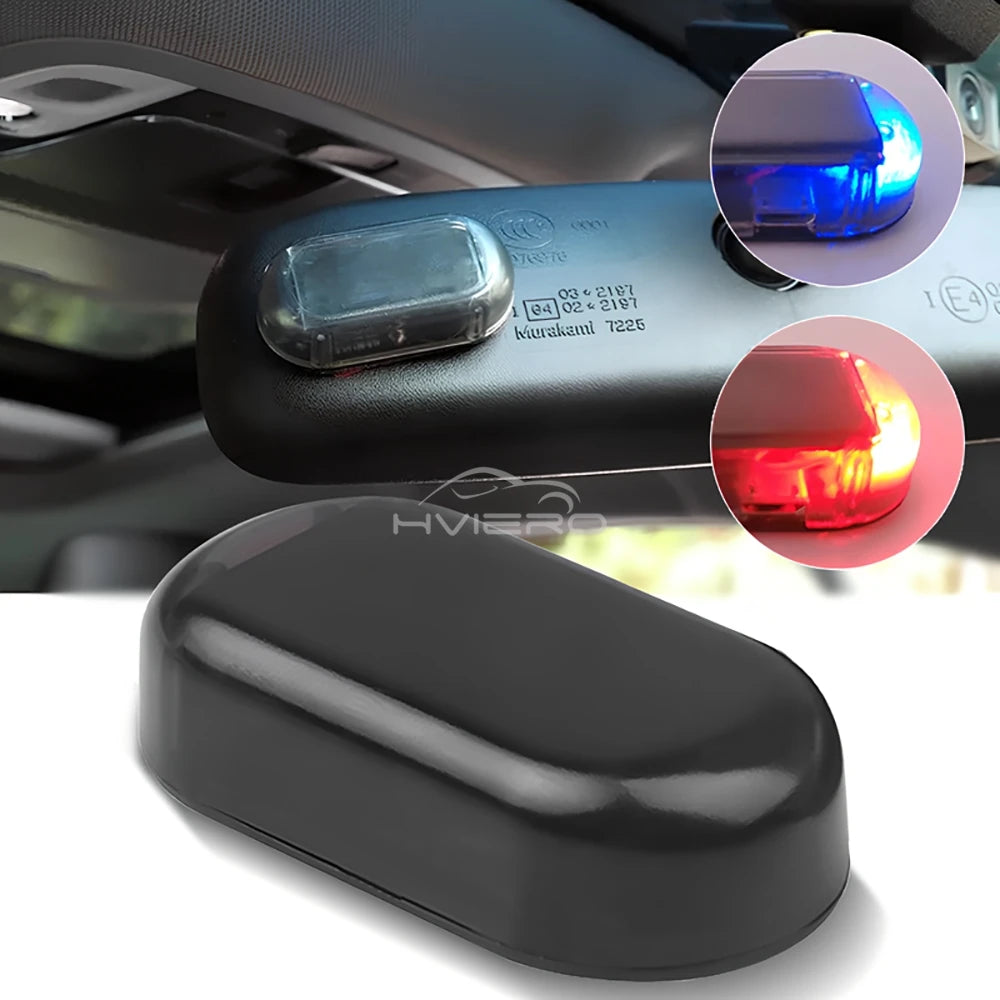 For Auto Solar Powered Security Warning Dummy Alarm Wireless