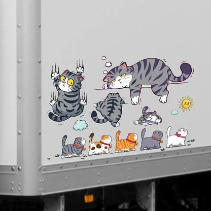 For Auto Cat Scratch Decal Funny Sticker Cute Bumper