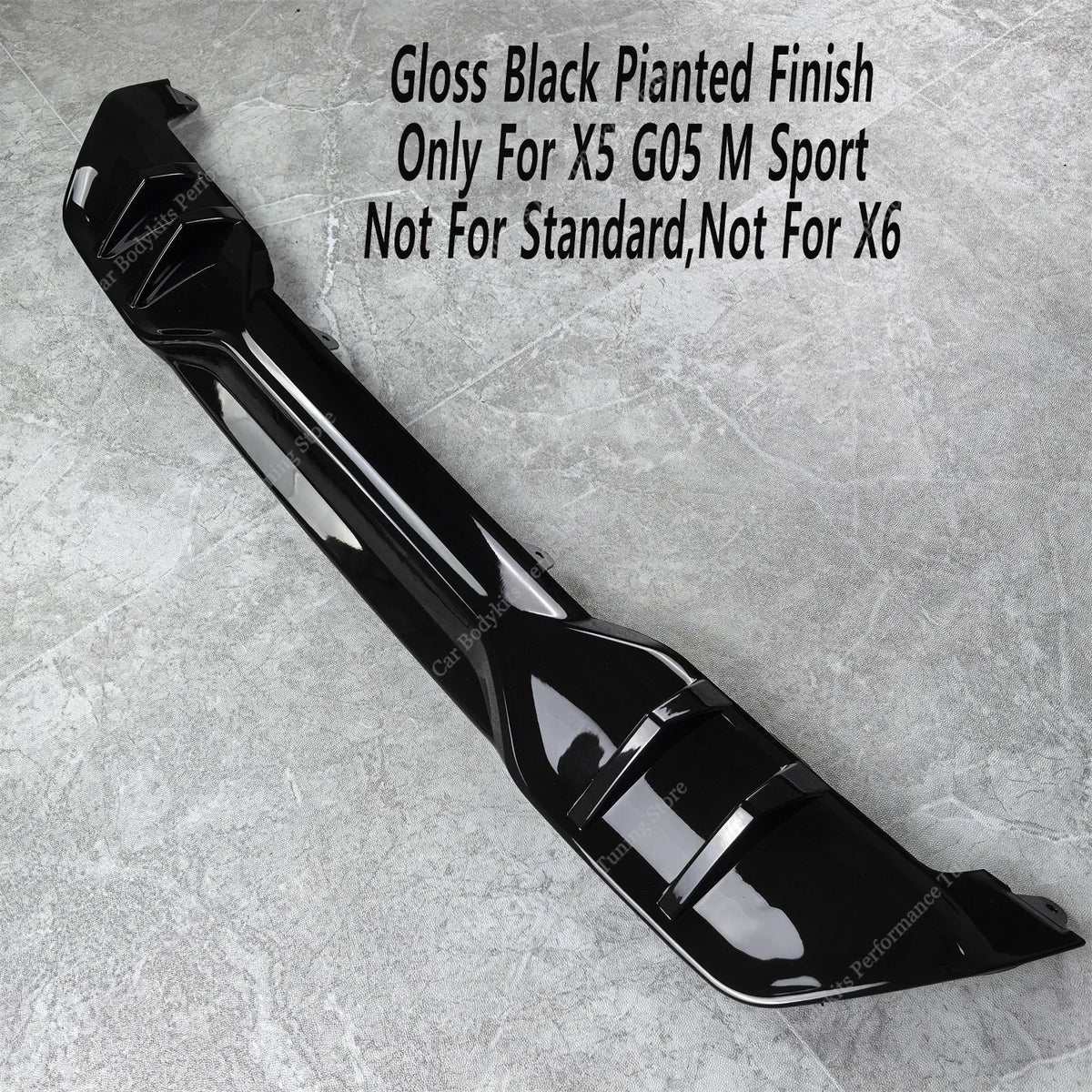 For BMW X5 G05 M50I M50D Gloss Black Mp Rear Diffuser Bumper Lip