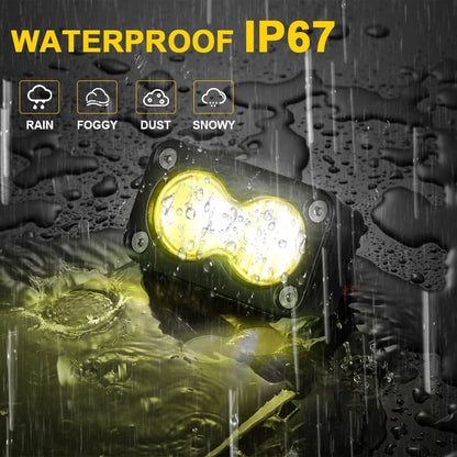 For Motorcycle Pickup Spotlight Inch Pod Driving Work Headlight