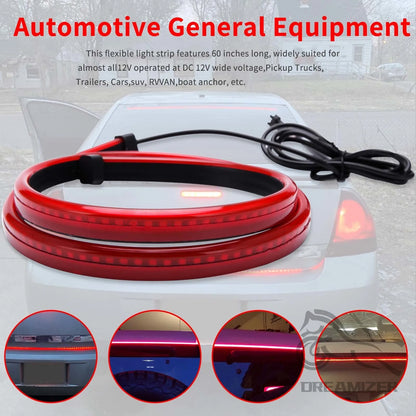 Unverisal 100CM Third Brake Strip Function Truck Red Sequential