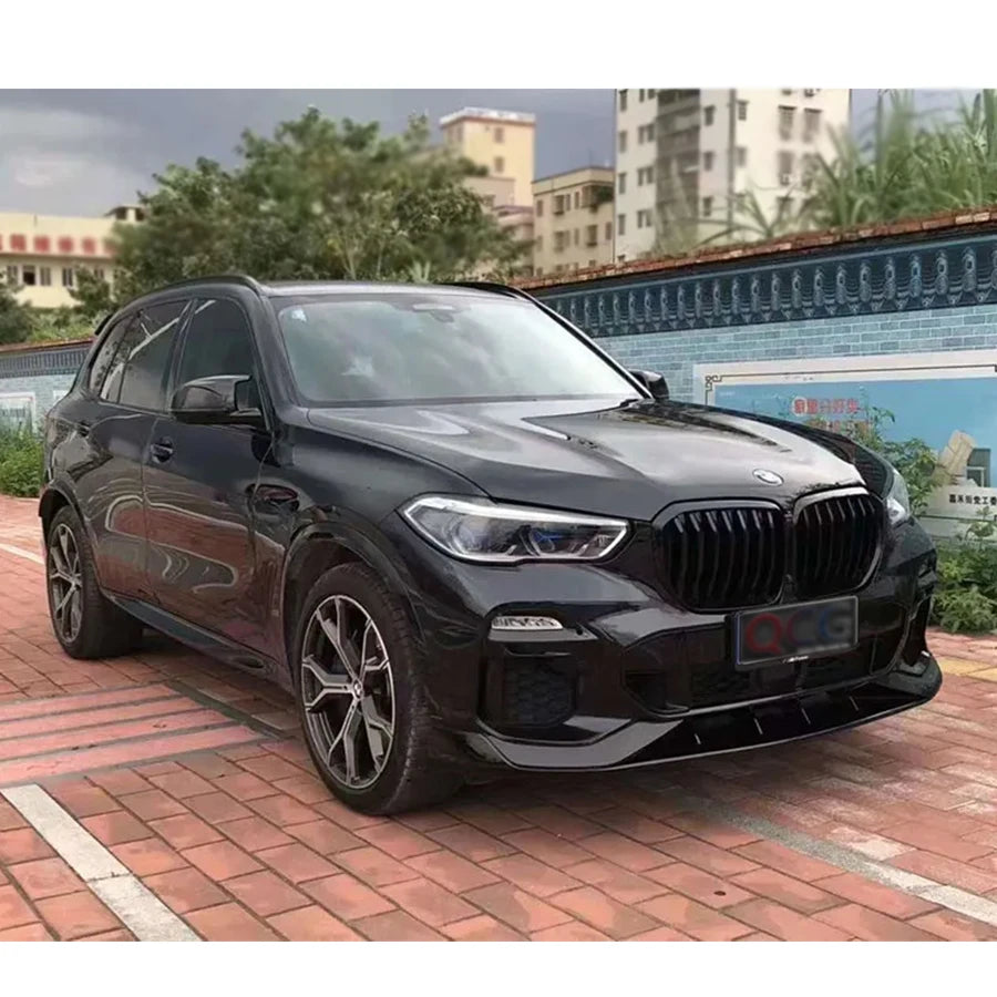 For BMW X5 G05 2019-2023 Carbon Fiber Front Bumper Lip Diffuser