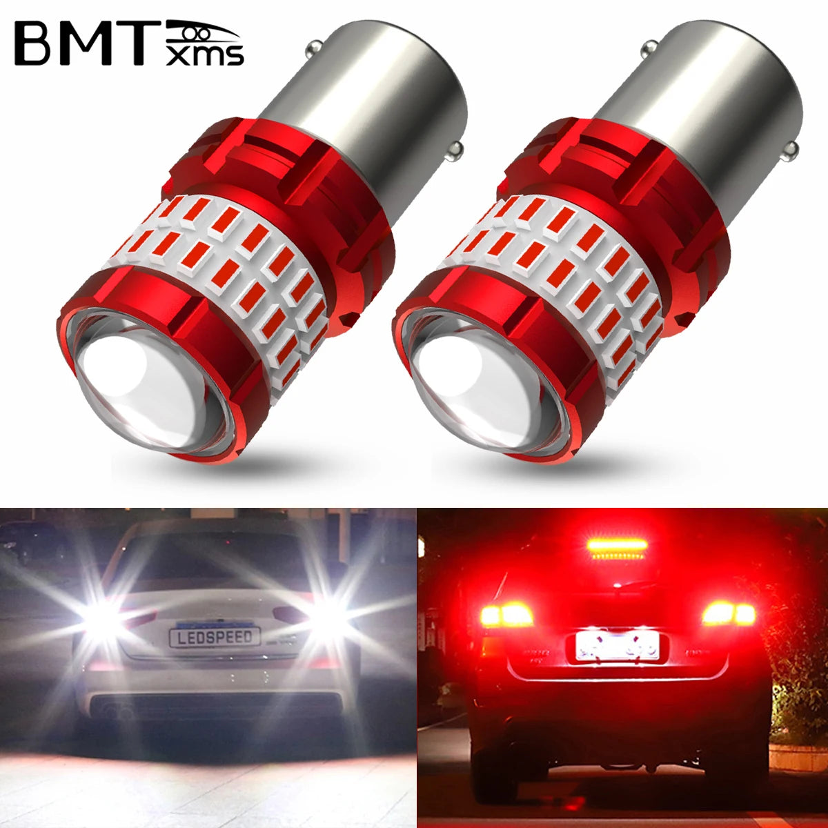 Bmtxms 2PCS 1156 ba15s P21W Reverse Brake Stop Daytime