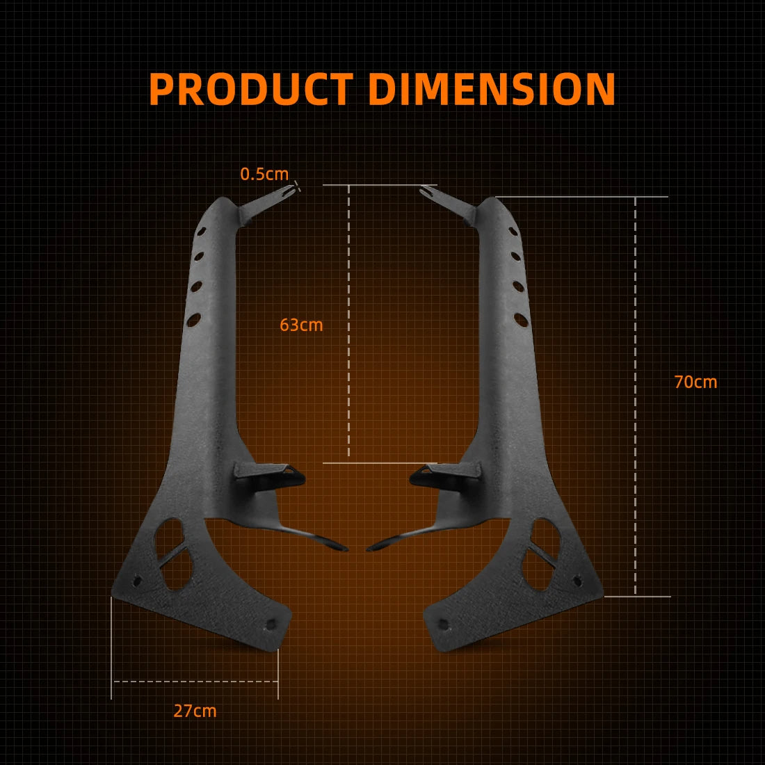 For Wrangler Jl 2018 2019 Damei Inch Bar Mounting Brackets Upper