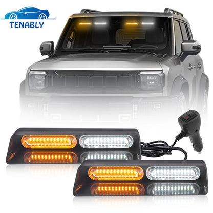 12 Dash Strobe 12V Interior Windshield Front Rear Flashing
