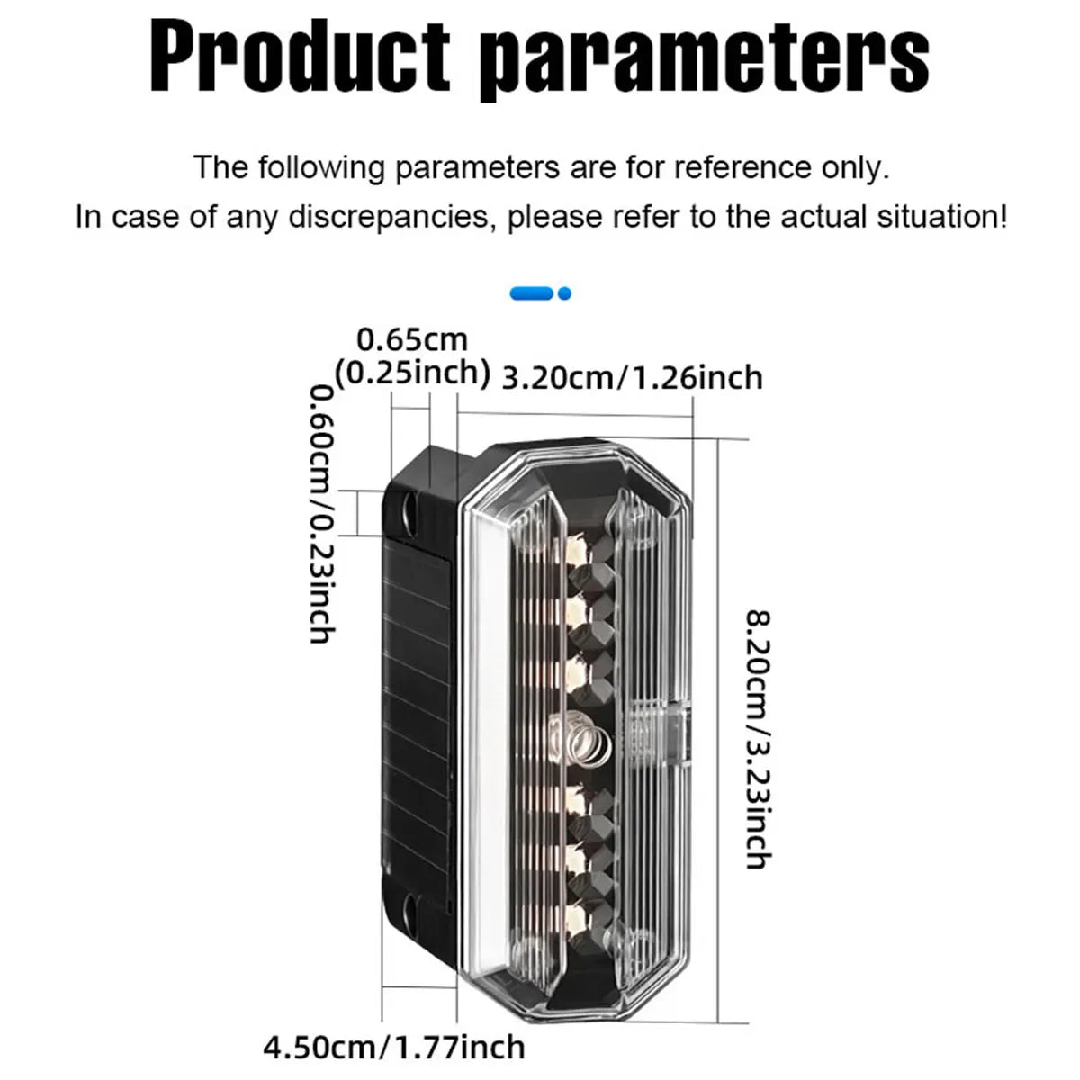 1PCS Solar Powered 6SMD Strobe Warning anti-collision Signal Cars