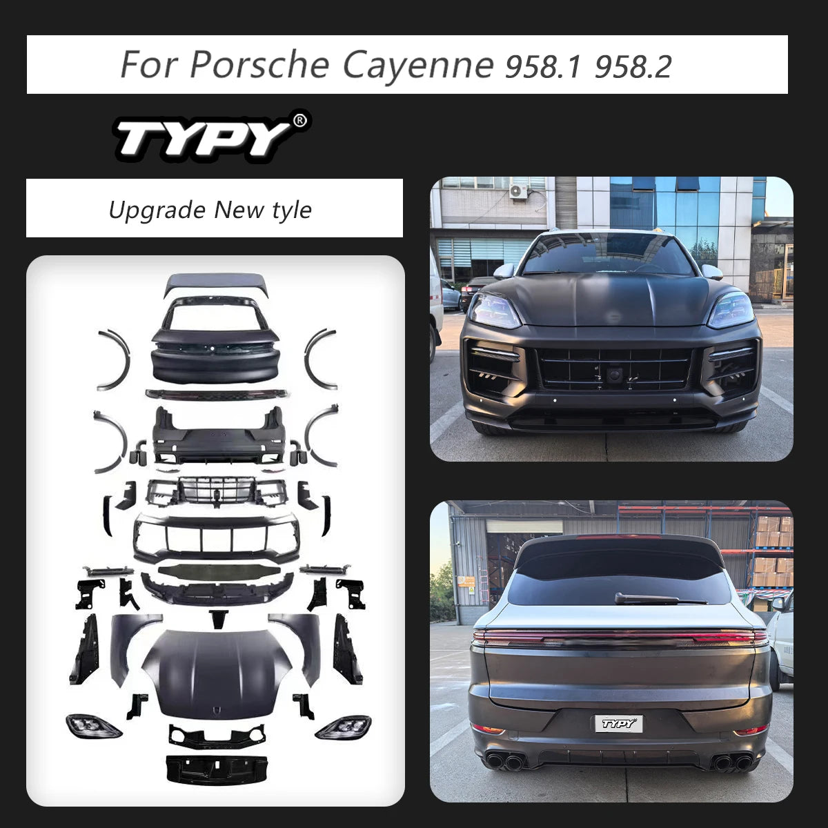 For Porsche Cayenne 958 2011-2017 958.1 Typy Body Kit 958.2