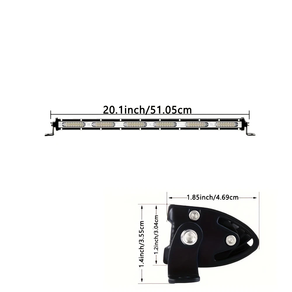 For Off-Road 2PCS 20-inch off-road Bars Lightweight Slim Work