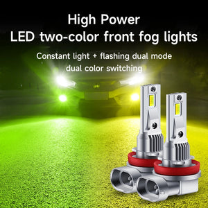 2X 2000LM 30W Dual Color 3570 Chip Lime H8